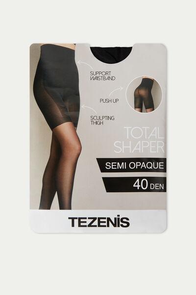 40 Denier Sheer Tights, Black, Black, large image number 4