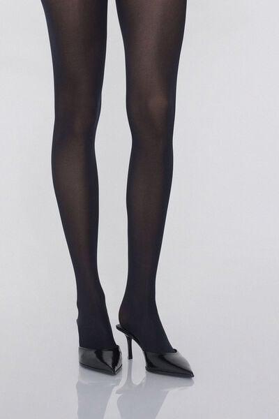 50 Denier Opaque Tights, Set Of 2, Multicolour, Black/sky Blue, medium