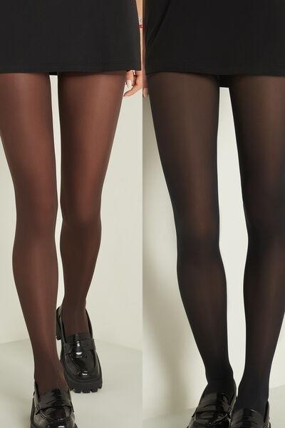50 Denier Opaque Tights, Set Of 2, Multicolour, , medium