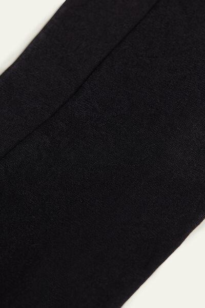 Black Sheer Long Socks, Black, large image number 3