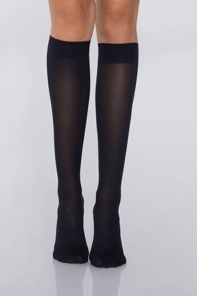 50 Denier Knee-High Stockings, Black, , medium