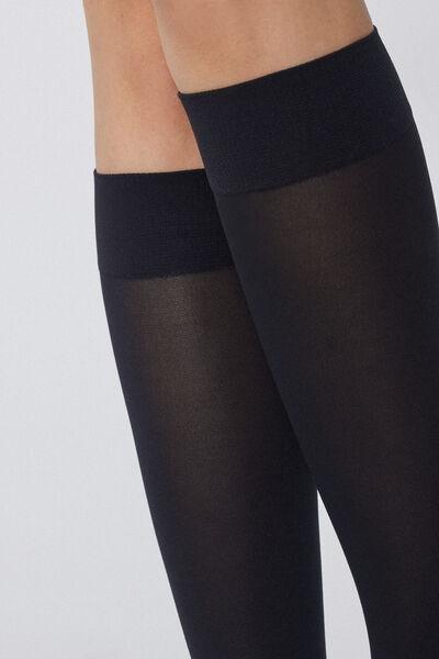 Black 2 X 50 Den Microfibre Knee-Highs, Black, large image number 2