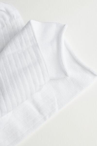 جوارب قطنية طويلة وخ"ي"ة الوزن بيضاء منقوشة, , large image number 1