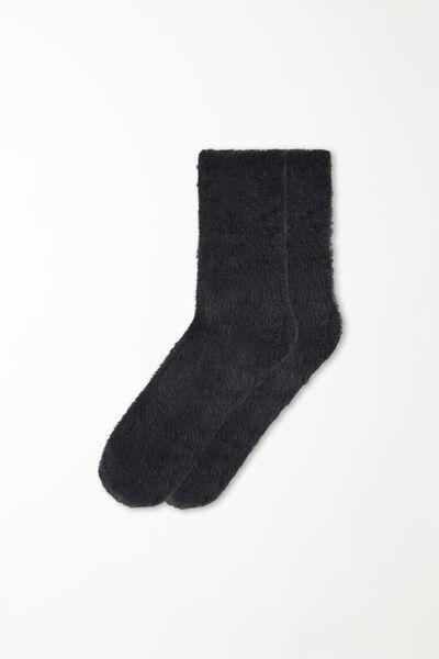 Black 3/4 Length Heavy Furry Socks, , large image number 1