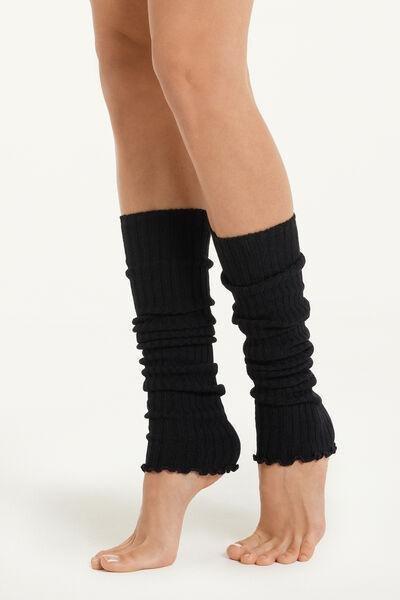 Black Thermal-Effect Legwarmers, Black, large image number 0