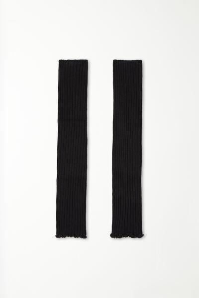 Black Thermal-Effect Legwarmers, Black, large image number 1