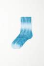 Tezenis - Blue Ribbed Cotton 3/4 Length Socks