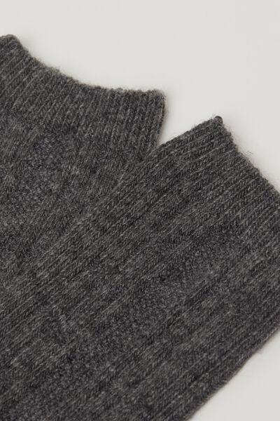 Grey Long Knitted Socks, 5701_172W, medium