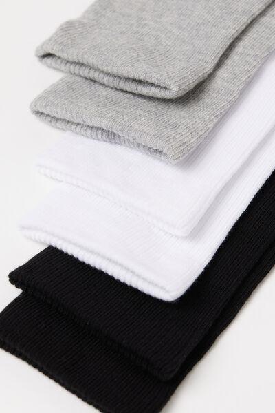 Multicolour Ribbed Socks, Set Of 3, 5701_682Y, large image number 1