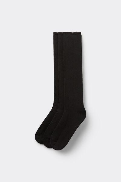Black Knee Socks, Set Of 3, , medium