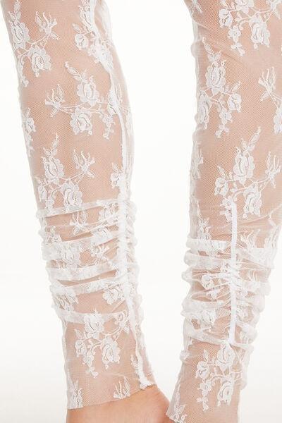 تسوق White Printed Lace Leggings Tezenis