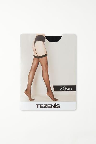 20 Denier Stockings, Black, Black, large image number 4