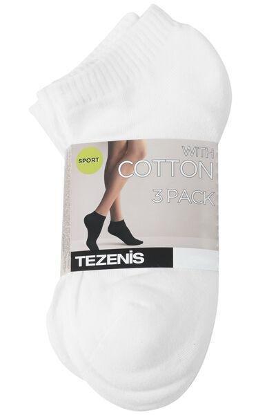 Tezenis - 3 × جوارب رياضية غير مرئية من القطن للجنسين