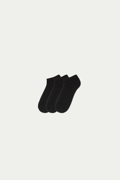 Black Invisible Sport Socks, Set Of 3, Black, large image number 0