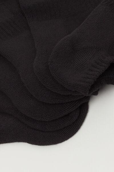 3 &times; جوارب رياضية غير مرئية من القطن للجنسين, Black, large image number 4