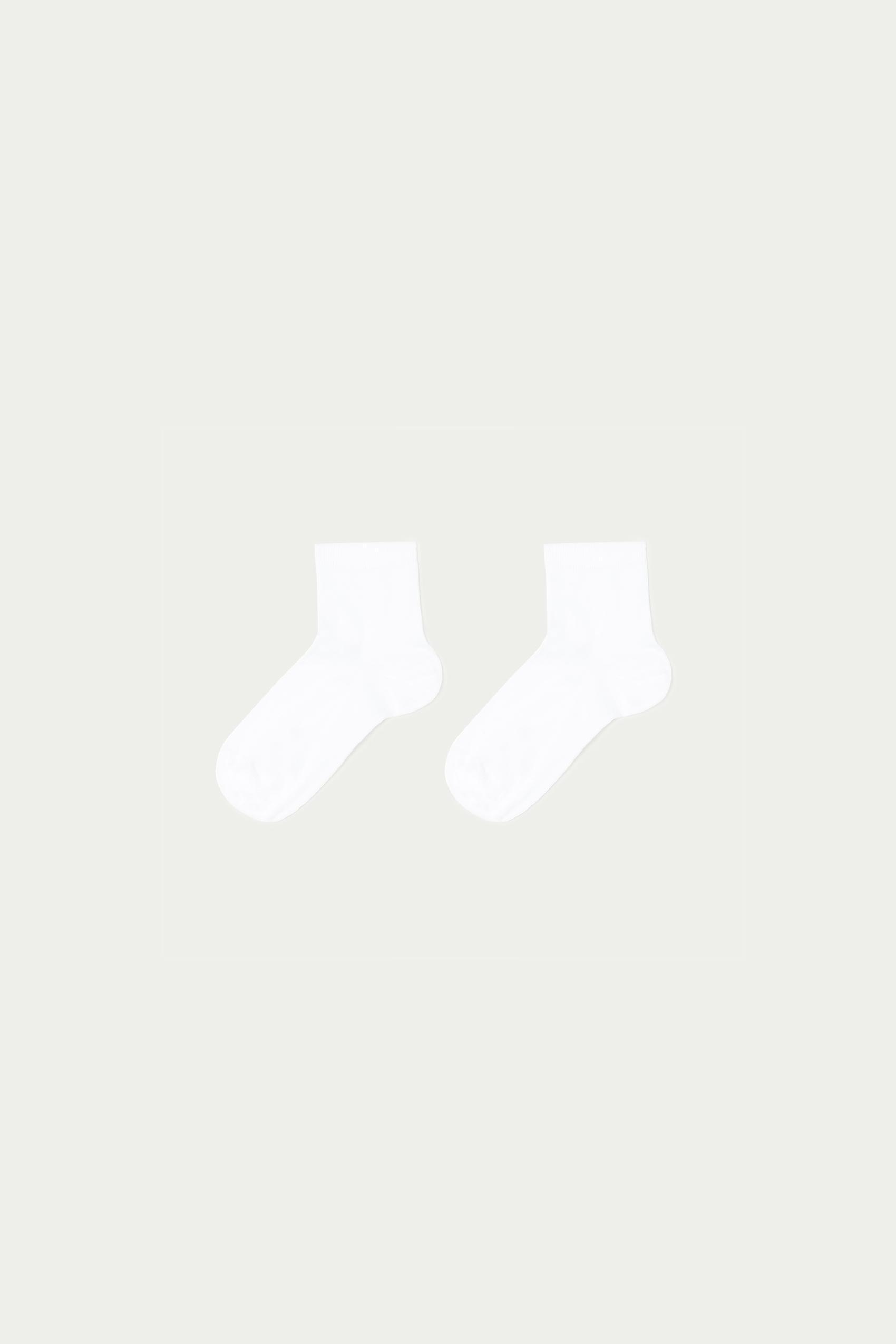 White Short Socks, Set Of 5, White, large image number 2