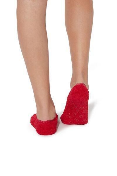 Red Glitter Non-Slip Shoe Liners, , large image number 1
