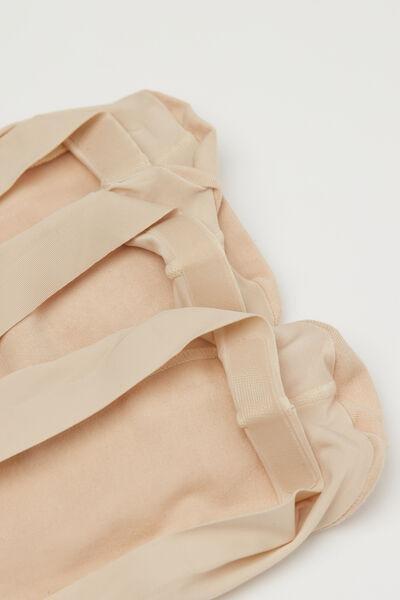 Beige Invisible Sport Socks, Set Of 3, Natural Nude, large image number 1