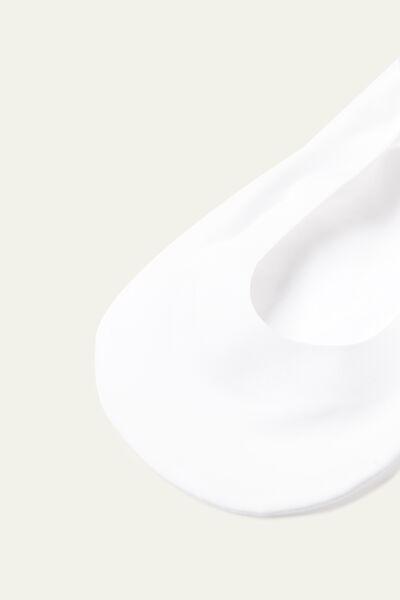 White Raw-Cut No-Show Socks, White, large image number 2