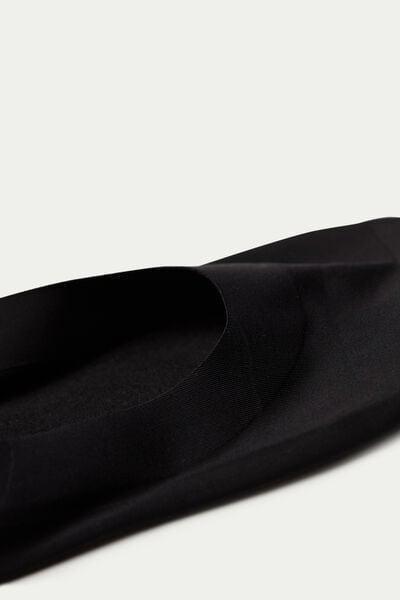 Black Raw-Cut No-Show Socks, Black, large image number 2