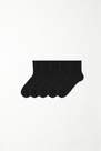 Tezenis - Black 5 X Cotton Socks, Women