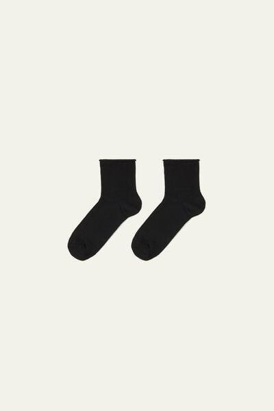 Black No Cuff Socks, Set Of 5, Black, large image number 3