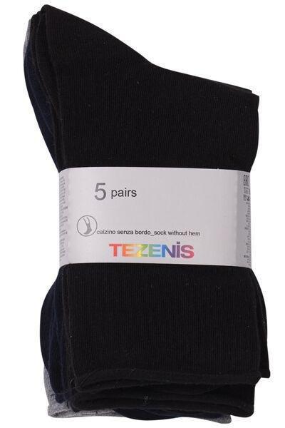 Multicolour Cotton Socks, Set Of 5, Black/blue/grey Blend, large image number 1
