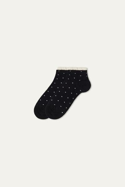 Black Patterned Trainer Socks, 5701_667U, large image number 0
