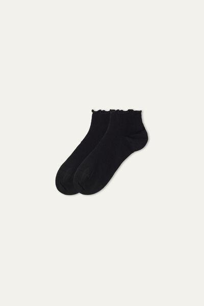 BLACK Patterned Trainer Socks, , large image number 0
