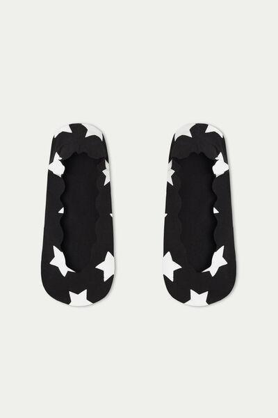 Black Stars Patterned Cotton Shoe Liners, 5701_704U, large image number 0
