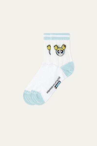 Blue Powerpuff Girls Short Printed Cotton Socks, 5701_486U, large image number 0