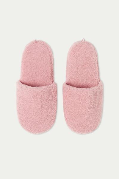 DUSTY PINK Fur Slip-Ons/Slippers, , large image number 1
