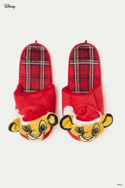 Red Lion King Applique Slippers, , large image number 0