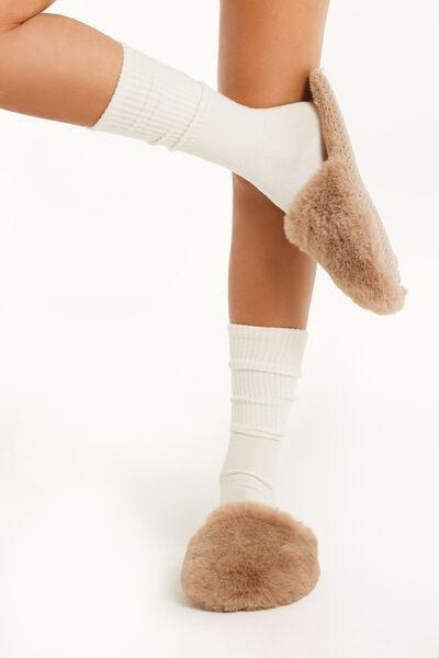 Browne Faux Fur Slippers, , large image number 0