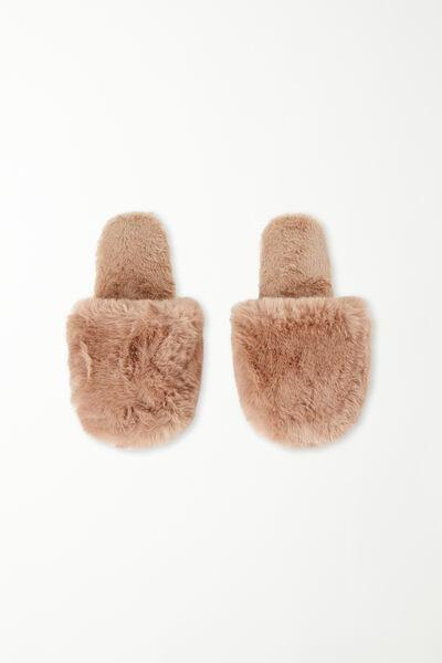 Browne Faux Fur Slippers, , large image number 1