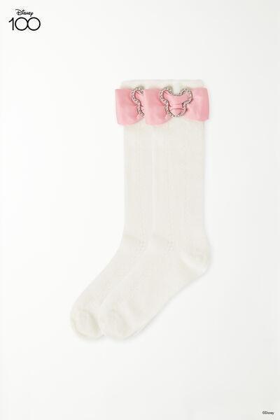 Cream Disney 100 3/4 Length Cotton Socks, , large image number 1