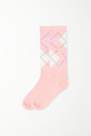 Tezenis - Pink Cotton 3/4 Length Socks With Applications