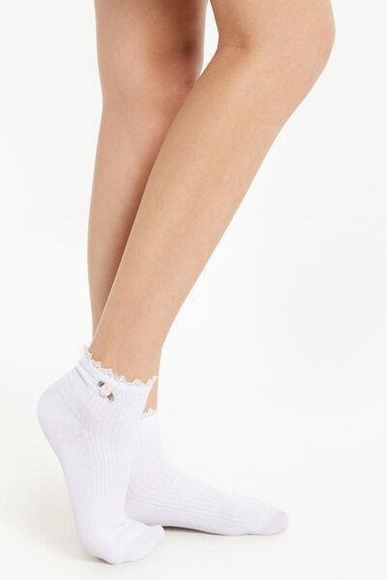 Tezenis - White Short Ribbed Socks