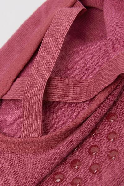 Pink Non-Slip Pilates Slipper Socks, 5701_322Y, large image number 1