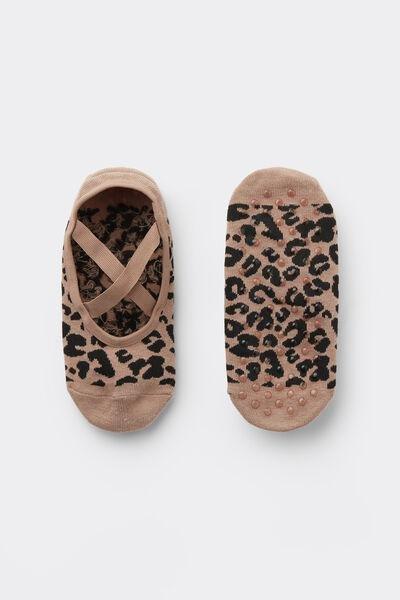 STAMPA BASIC ANIMALIER Non-slip Pilates Slipper Socks, 5701_760Y, large image number 2