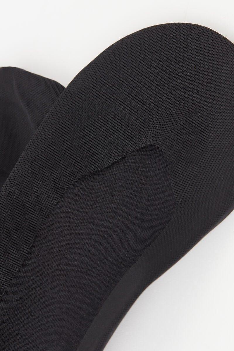 Black Low-Cut Tulle No-Show Socks, , large image number 1