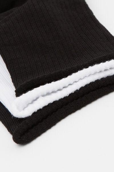 MULTICOLOUR 3 Pairs of Women&acirc;&euro;&trade;s Ribbed Hemless Short Socks, 5701_904Y, large image number 1