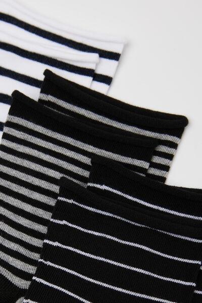 Multicolour Patterned Socks, Set Of 3, 5701_688Y, large image number 1