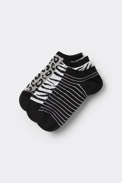 Multicolour Patterned Socks, Set Of 3, 5701_668Y, large image number 0