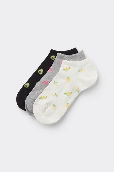 Multicolour Patterned Socks, Set Of 3, 5701_676Y, large image number 0