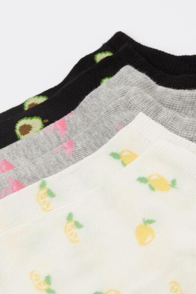 Multicolour Patterned Socks, Set Of 3, 5701_676Y, large image number 1