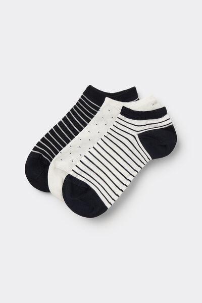 Multicolour Patterned Socks, Set Of 3, 5701_686Y, medium