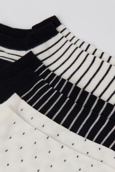 Multicolour Patterned Socks, Set Of 3, 5701_686Y, medium
