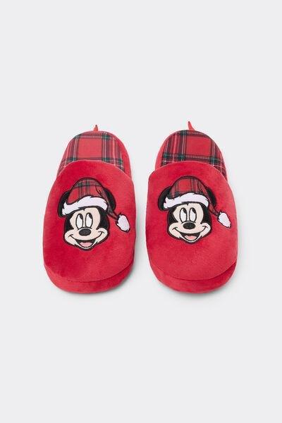 Red Disney Mickey Mouse Slippers, 5701_213Y, large image number 1