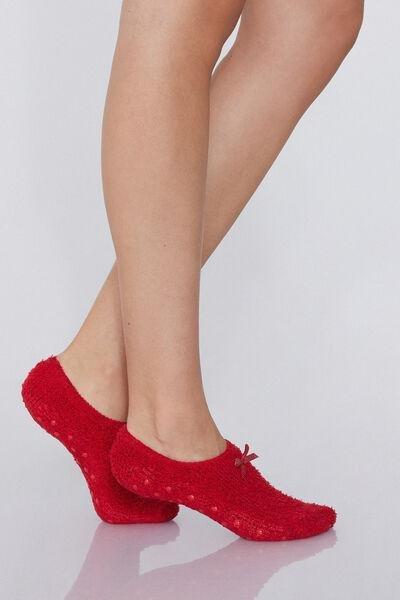 Red Soft Non-Slip Slipper Socks, 5701_125Y, large image number 0